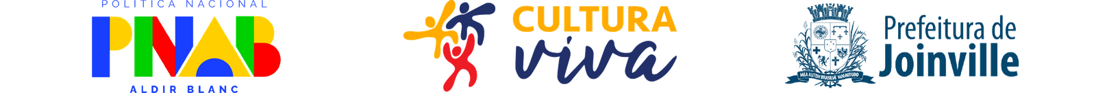 Cabeçalho PNAB, Cultura Viva e Prefeitura de Joinville